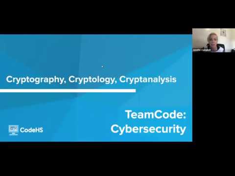 CodeHS Cybersecurity Virtual Lesson: Cryptography, Cryptology, Cryptanalysis