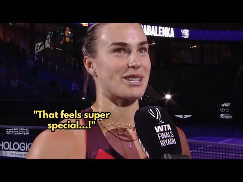 Aryna Sabalenka interview after beating Paolini at WTA Finals