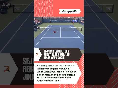 Janice Tjen JUARA WTA 125 Jinan Open 2025! 🏆 Sejarah Baru Tenis Indonesia!#fyp#viral#reels