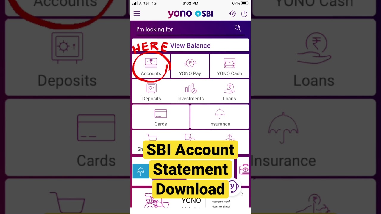 SBI Account Statement Download | YONO SBI Account Statement Download