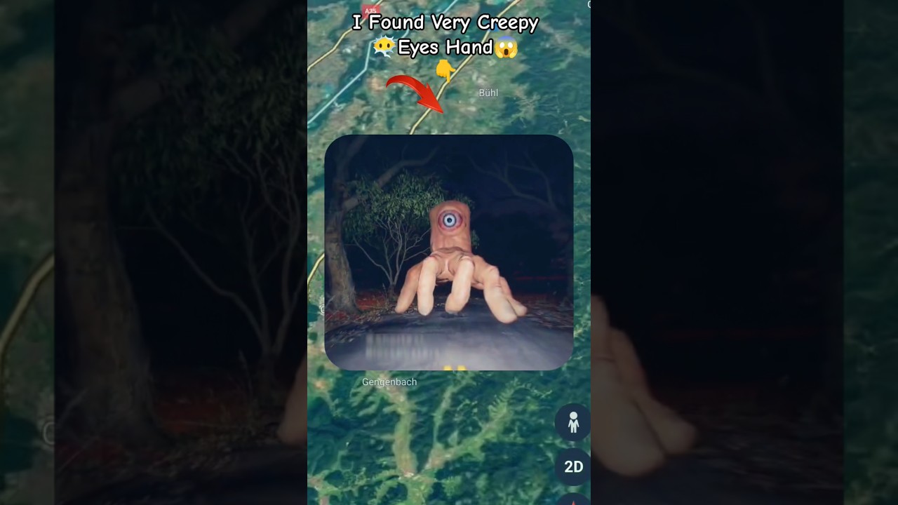 I Found Very Creepy Eyes Hand 😱😶‍🌫️ on google maps and google earth 🌎 #shots #hrgoogleearth