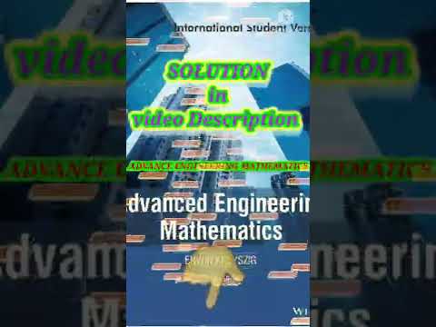 SOLUTION of advance engineering MATHEMATICS by ERWIN KREYSZIG #shorts #erwin