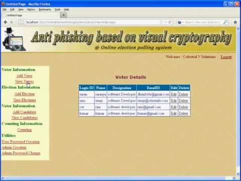 Anti Phising Based on Visual Cryptography