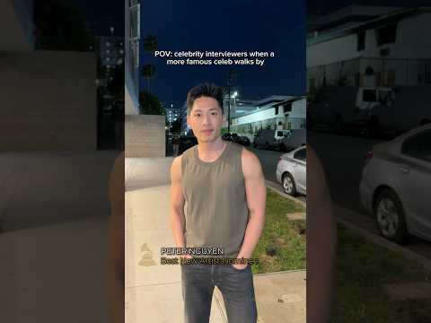 When a more famous celeb walks by mid-interview… #grammys @_angelo @Alexandra_Marasigan #shorts