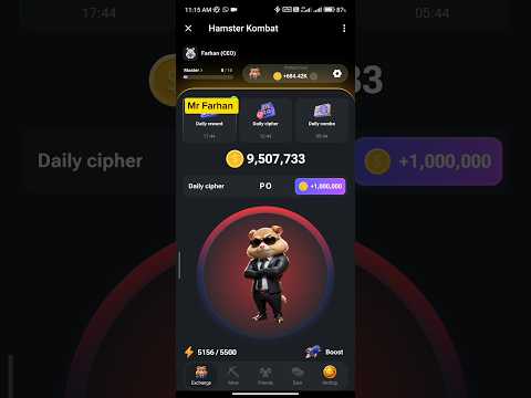 Hamster kombat today, Cipher code 23 June/ Claim today Cipher