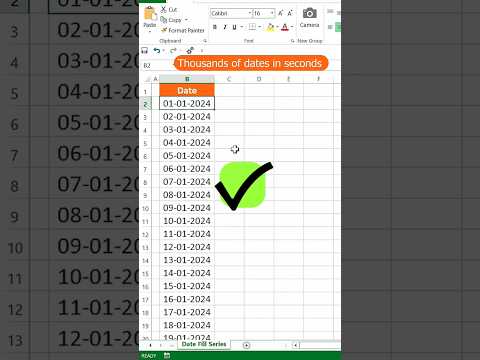How to automatically write date in Excel tips and tricks 💯💫 #exceltips #tutorial #shortvideo
