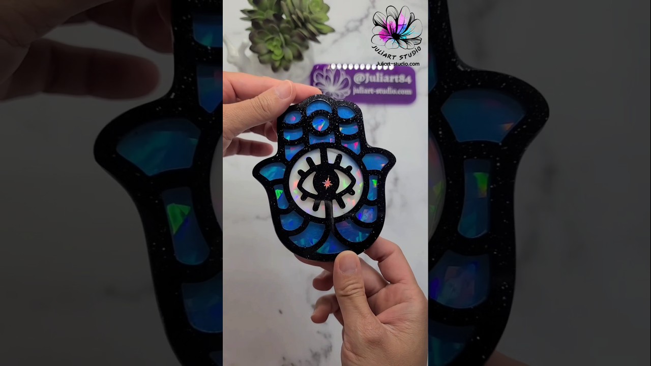 Create Stunning Holographic Evil Eye & Hamsa Hand with Resin Molds ✨