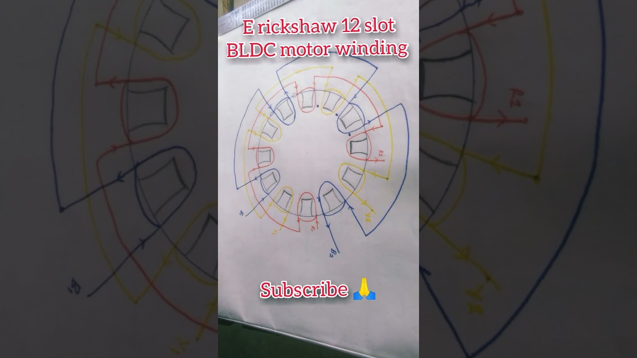 E–Rikshaw BLDC motor winding with connection।।#shortvideo #viral @electriclearn
