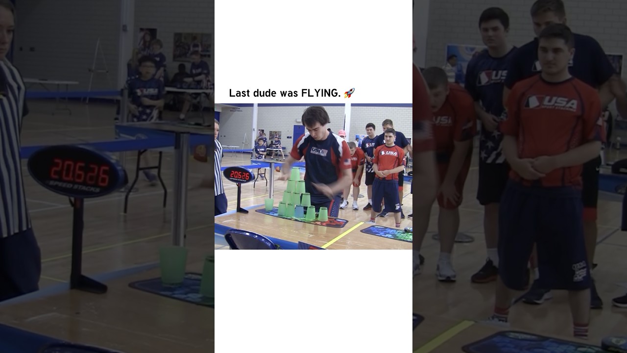 Team USA Performs Incredible Sport Stacking Relay (🎥: @PeterFord) #sportstacking #speedstacking #cupstacking