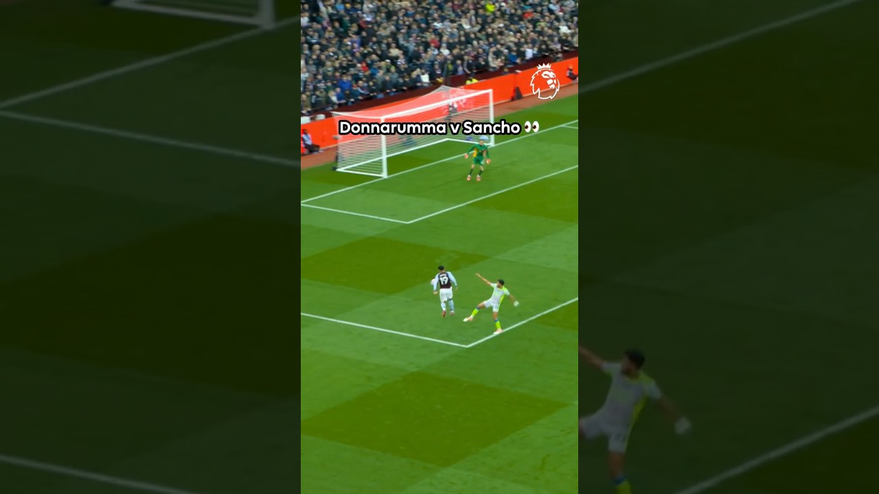 Donnarumma vs Sancho: Close Call 👀