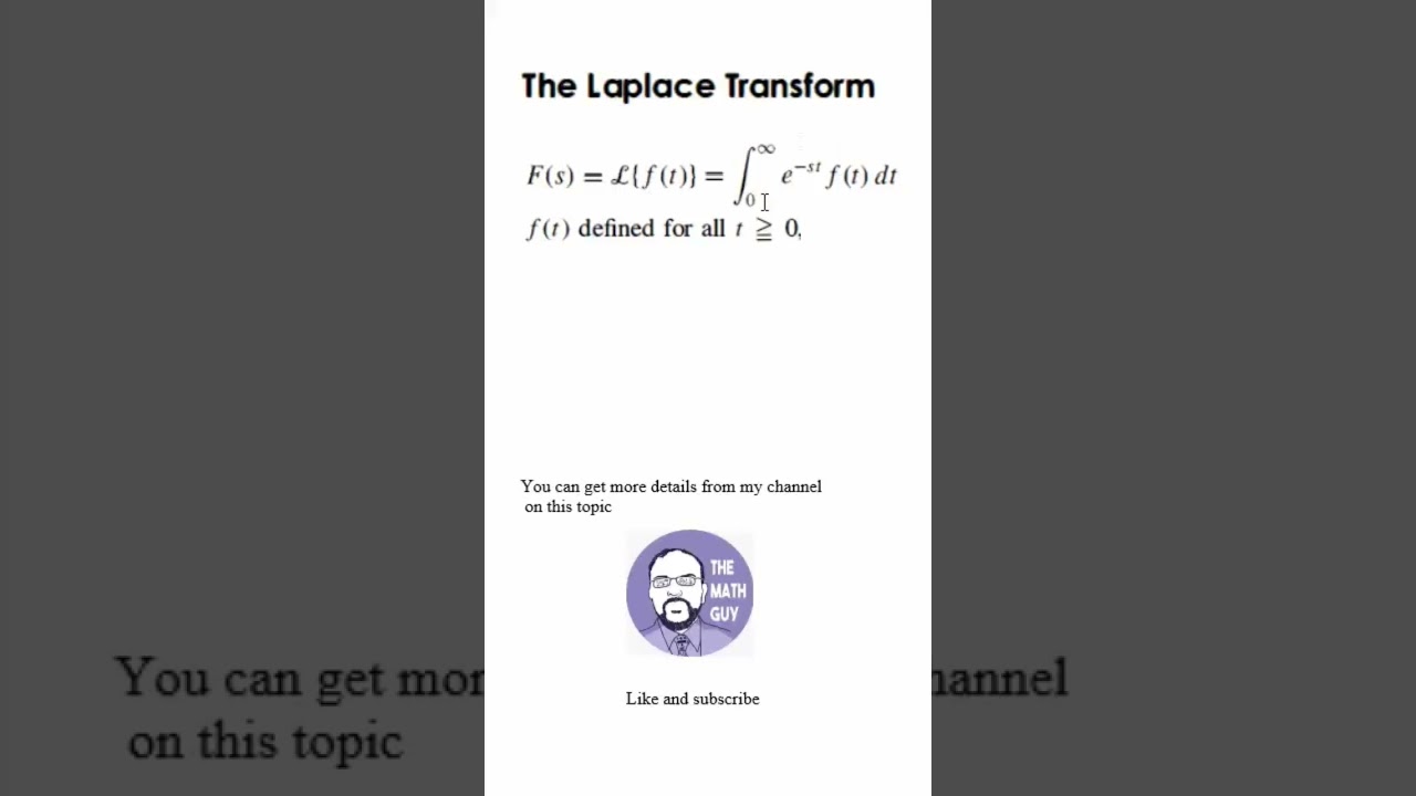 Laplace Transform Basics 📊