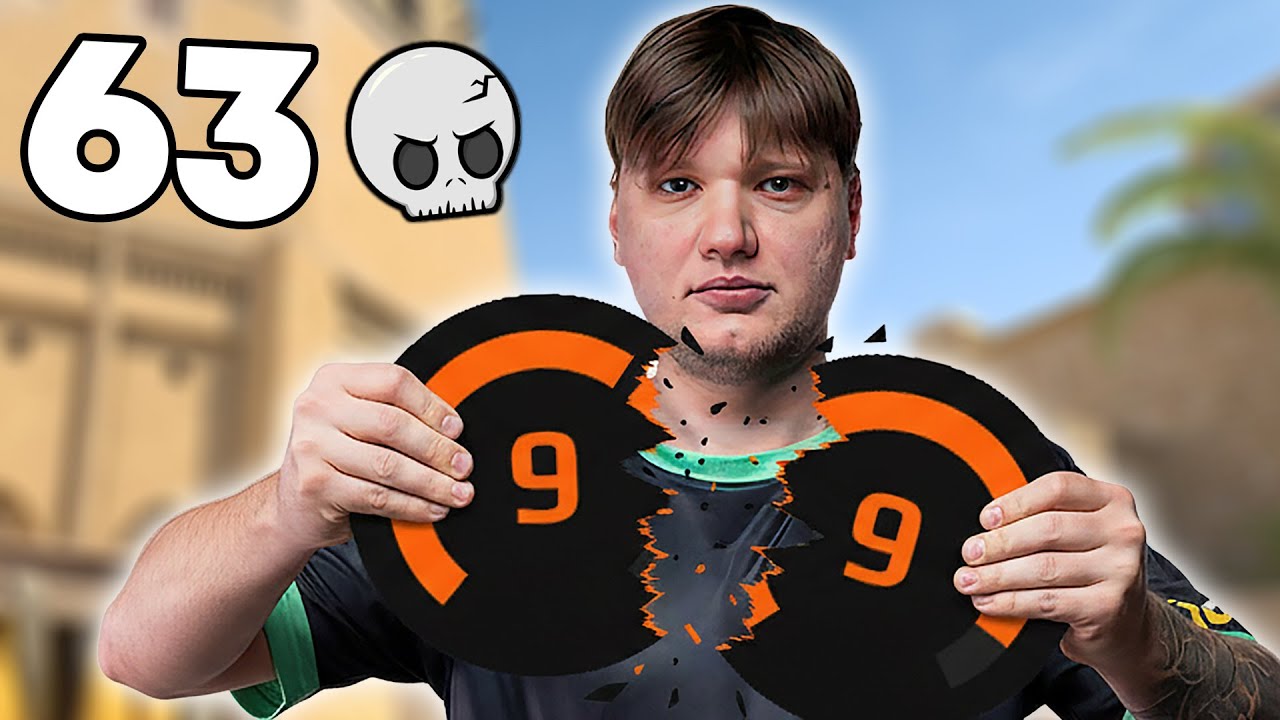 S1MPLE Dominates 9 LVL FACEIT with 63 Kills in CS2🔥
