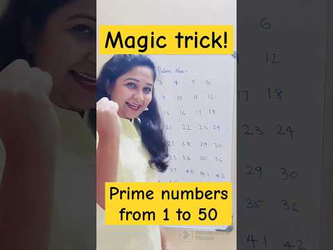 Math magic | Prime numbers from 1 to 50 #shorts #primenumbers #primenos #mathisfun #math #explore