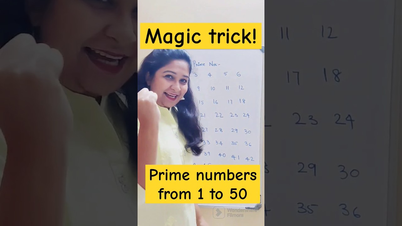 Discover Prime Numbers from 1 to 50! 🔢 | Math Magic #Shorts