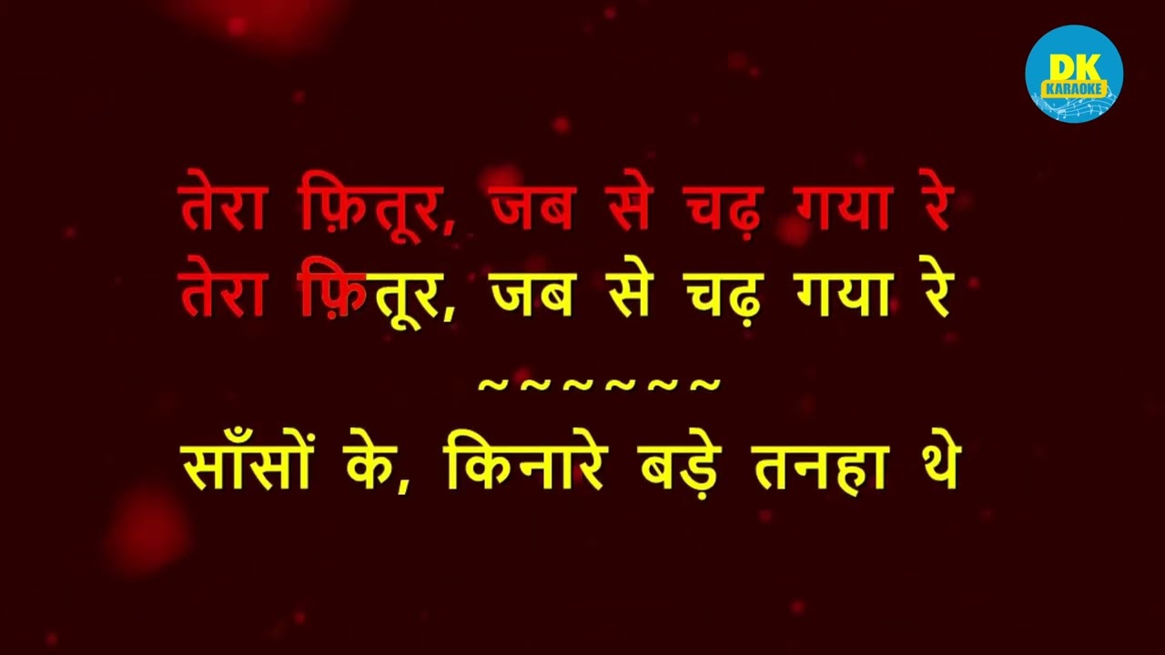 Tera Fitoor | Hindi Karaoke with Lyrics 🎶