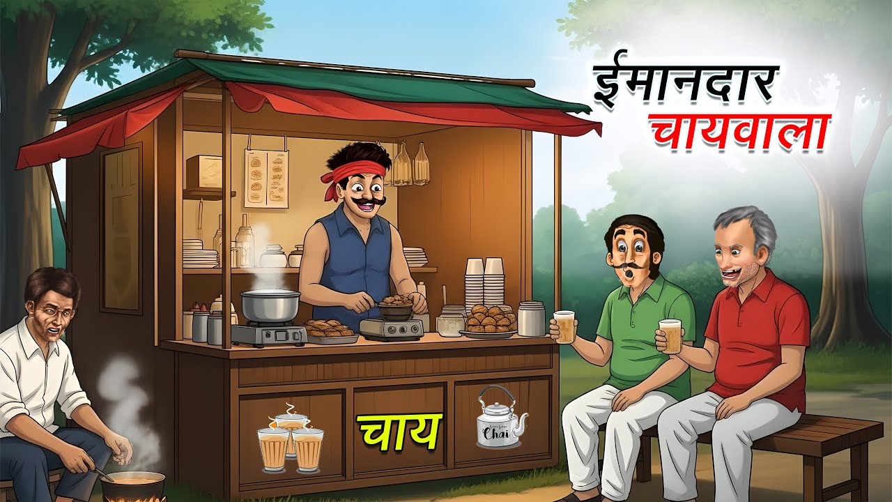 ईमानदार चायवाला | Hindi Cartoon Story ☕
