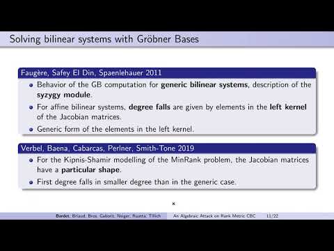 An Algebraic Attack on Rank Metric Code-Based Cryptosystems