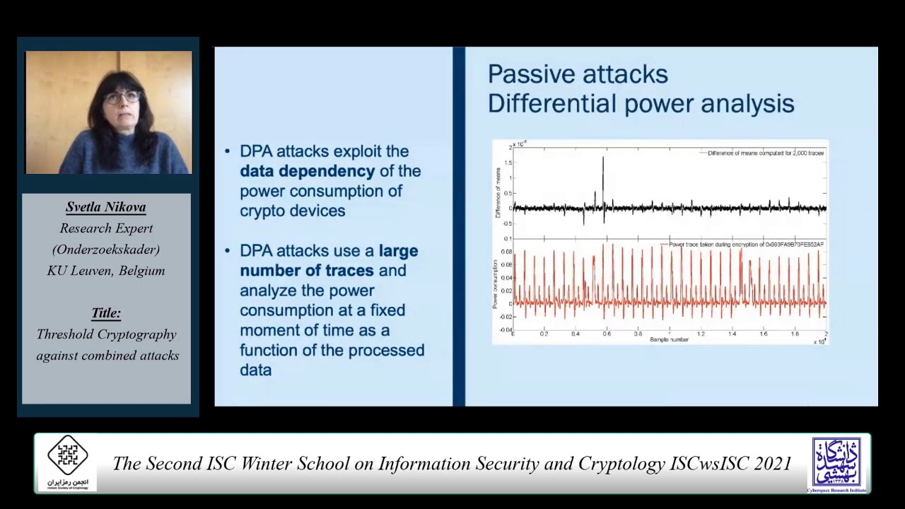 Svetla Nikova: Threshold Cryptography Against Combined Attacks