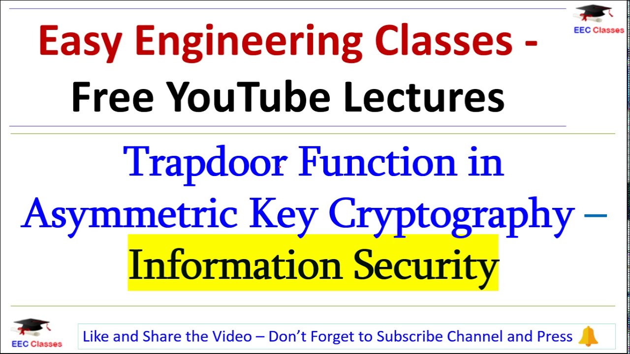 Understanding Trapdoor Functions in Asymmetric Cryptography 🔐 | Hindi Information Security Lectures