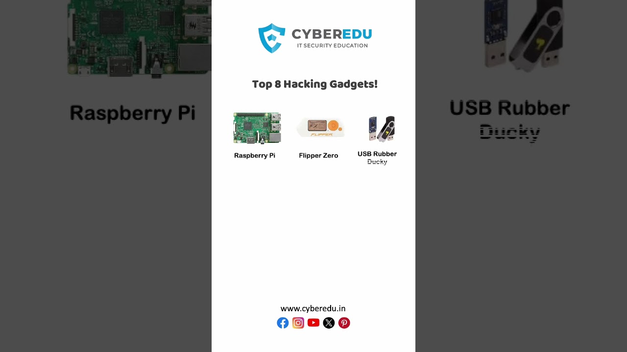 Top 8 Hacking Gadgets #cyberedu #cybereducation #surat