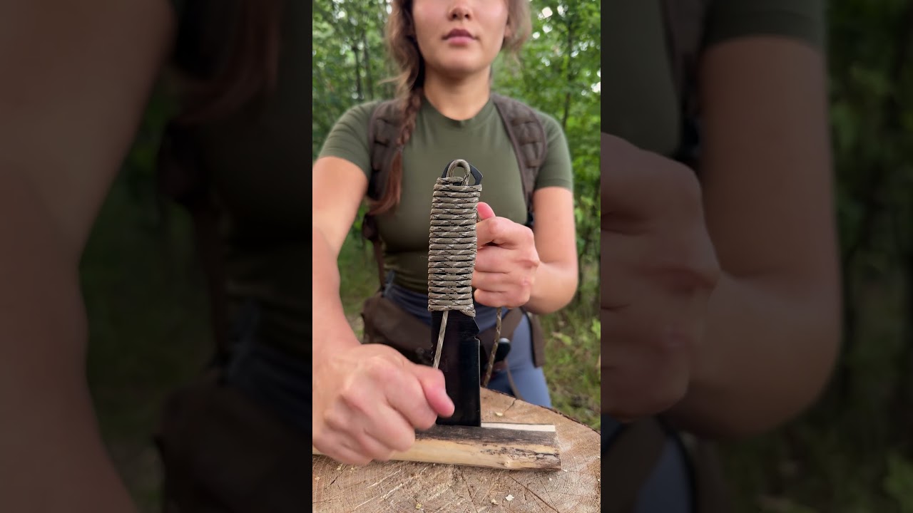 Master This Simple Rope Wrap for Your Knife Handle 🪢 | Essential Camping & Survival Hack