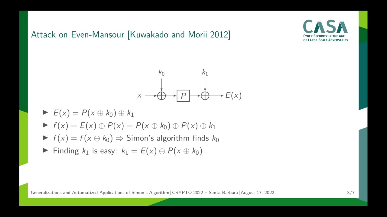 Unlocking Quantum Insights: Simon's Algorithm & Symmetric Crypto Applications 🔐