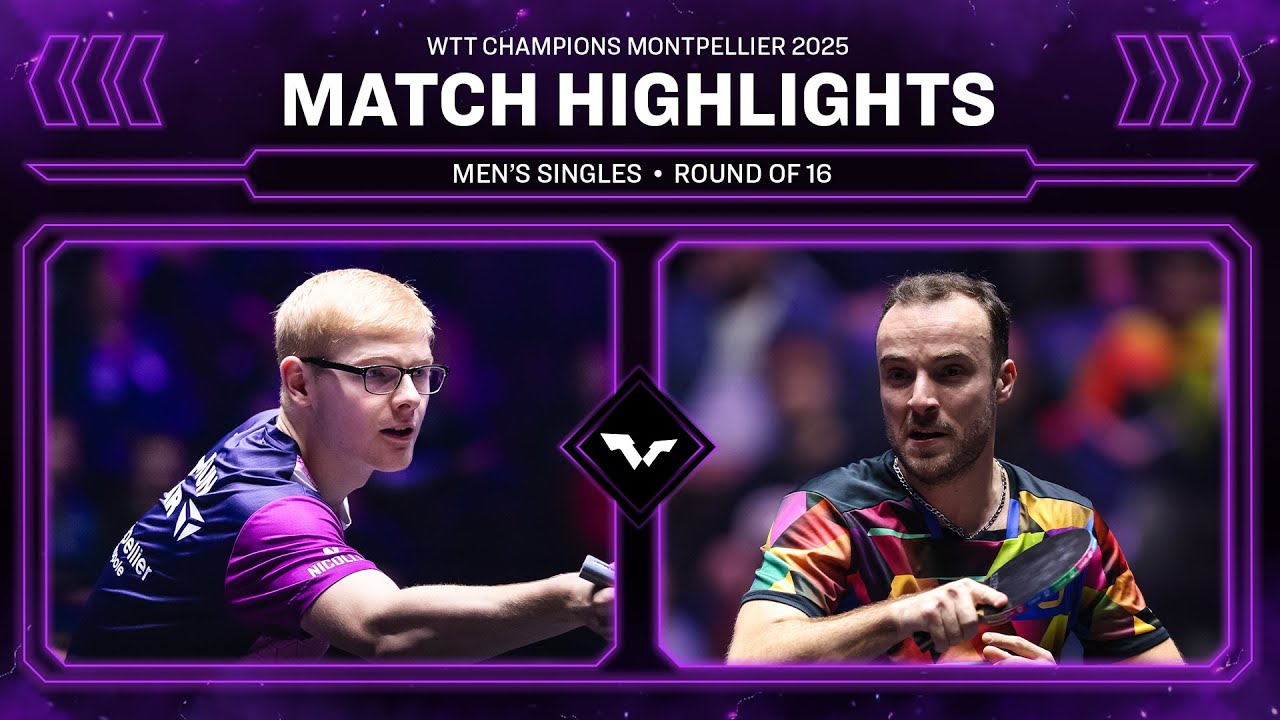 Felix Lebrun Battles Simon Gauzy in Exciting Round of 16 at WTT Montpellier 2025 🏓