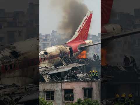 Air India plane crash footage 😭 #airplane #airindia #indigoairlines #crash #dreamlinercrash #iran