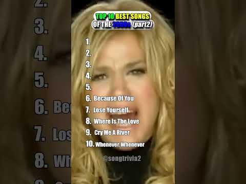 Top 10 best songs of the 2000s - part 2 #2000s #throwback #songoftheday #pop #music #top10 #songs