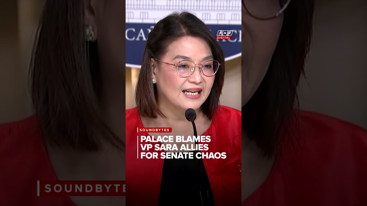 Palace fires back at VP Sara, says she should blame her allies for Senate chaos | ANC