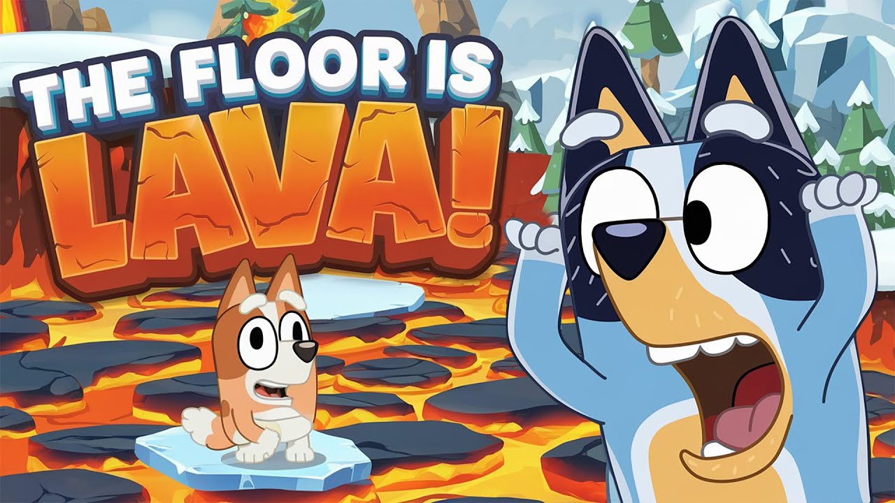 Bluey Floor Is Lava & Freeze | Fun Brain Breaks for Kids 🌋