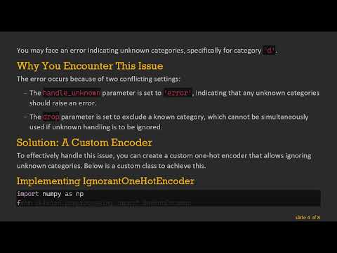 Handling OneHotEncoder with drop and handle_unknown='ignore' in Scikit-Learn