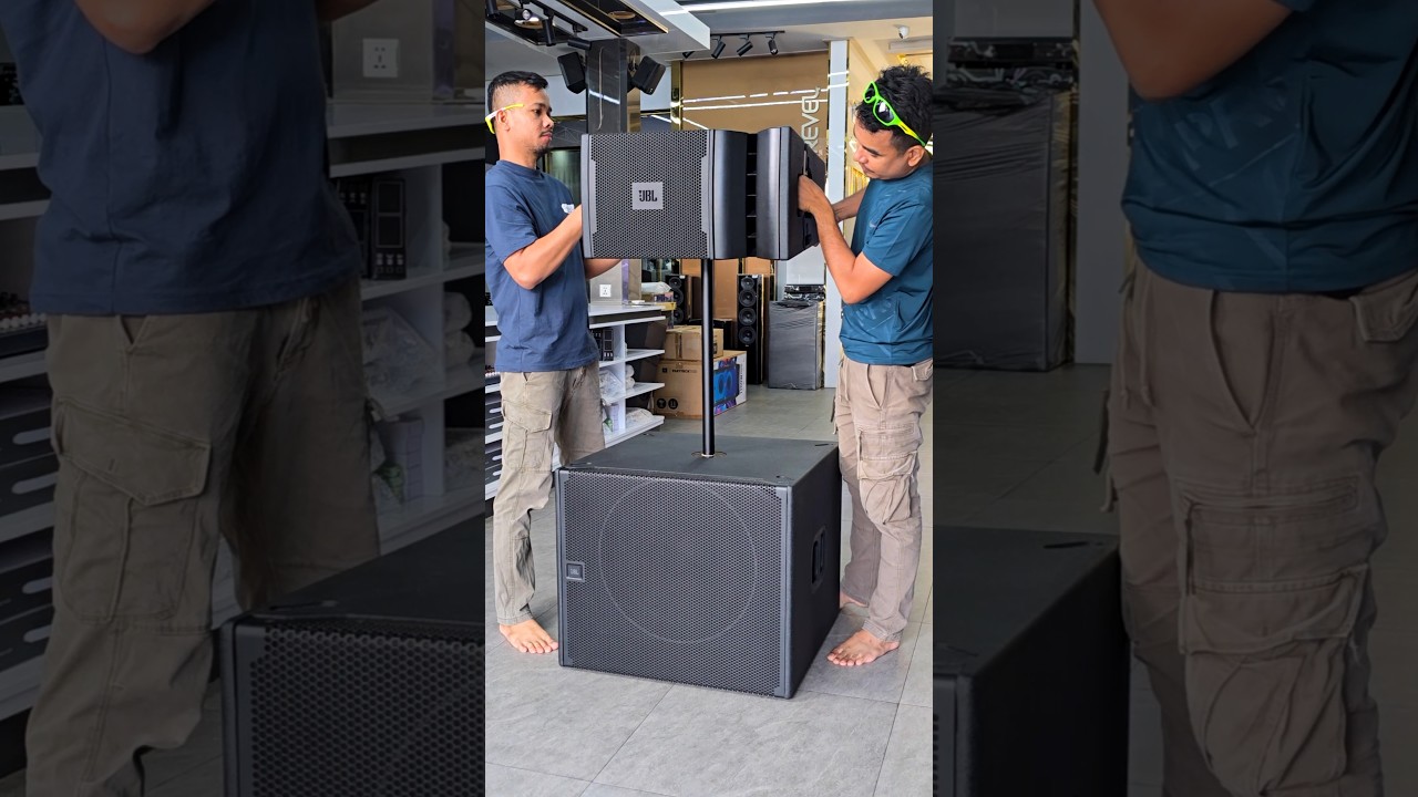 Pro Sound Setup JBL VRX932LAP with SRX918S Subwoofer #usa #jbl #soundsystem #shorts