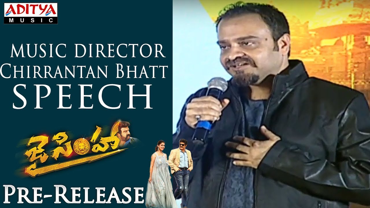 Music Director Chirrantan Bhatt Speech @ Jai Simha Pre Release | Balakrishna, Nayanthara