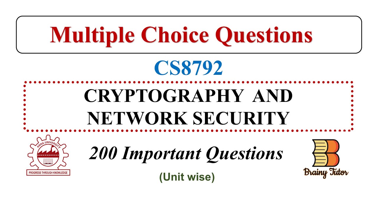 Ultimate CNS MCQs for CS8792: Master Cryptography & Network Security 📚