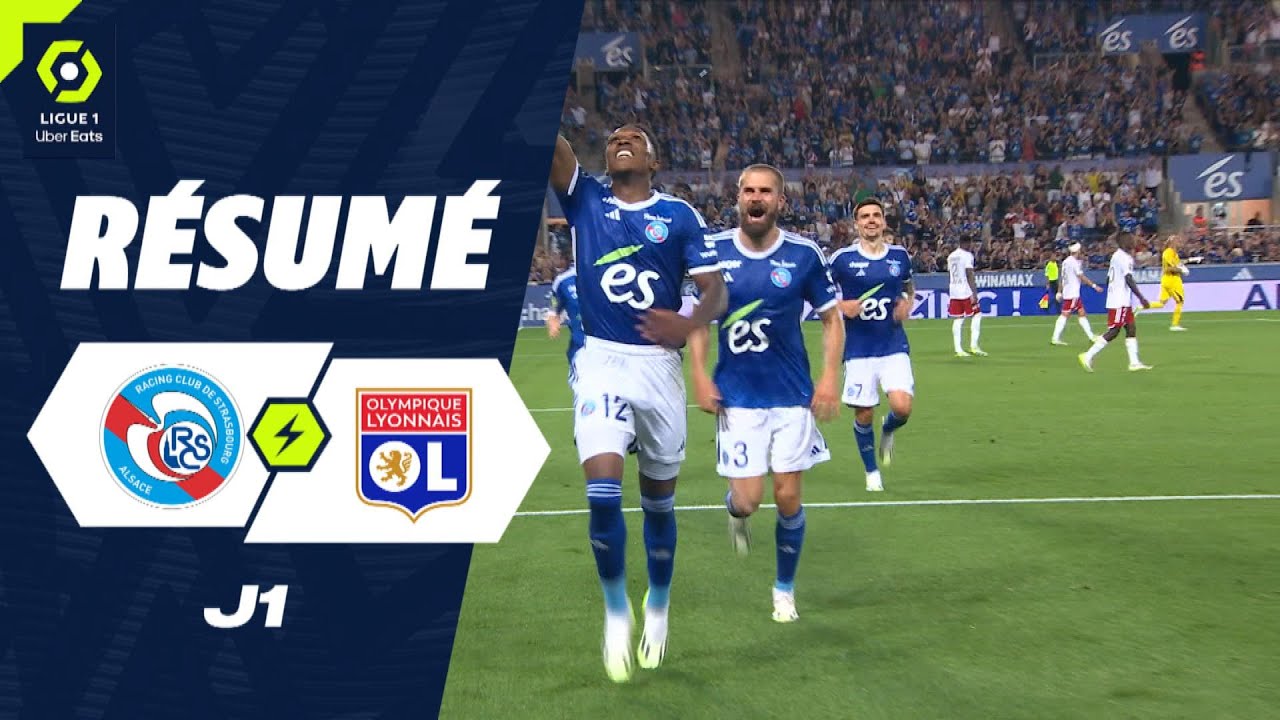 Résumé du Match RC Strasbourg Alsace vs Olympique Lyonnais (2-1) ⚽
