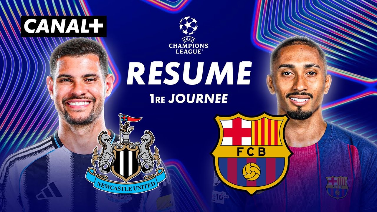 Résumé & buts du match Newcastle United vs Barcelone - Ligue des Champions 2025-26 (J1) ⚽
