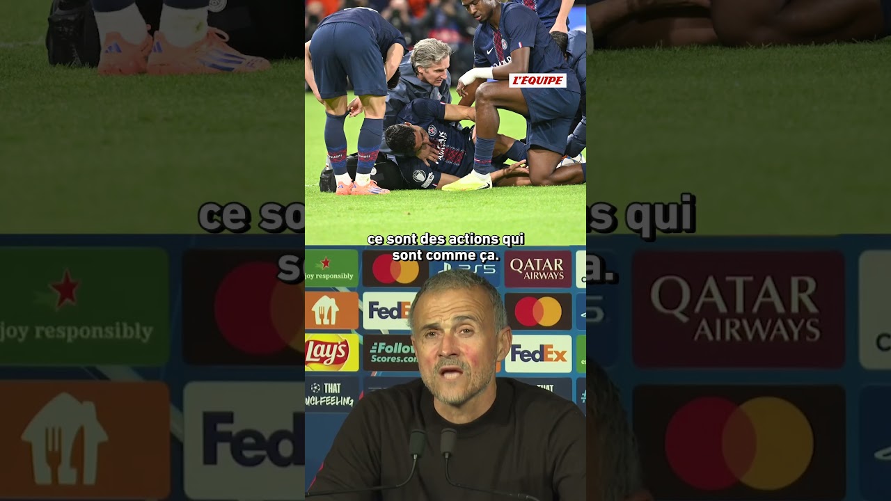 Luis Enrique Réagit à la Blessure d'Achraf Hakimi et à la Faute de Luis Diaz ⚽