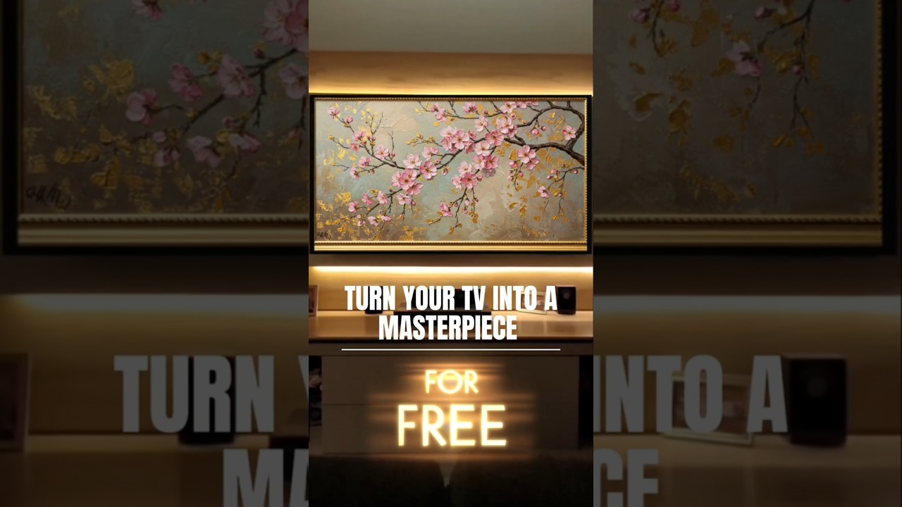 Art or TV? Elegant Gold Frame Displays 📺