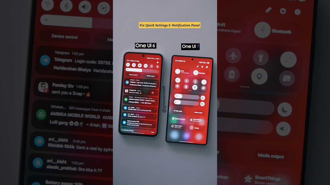 Fix Quick Settings & Notifications on Samsung One UI 7