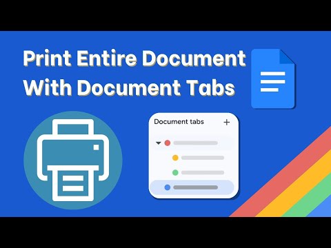 Printing Document Tabs