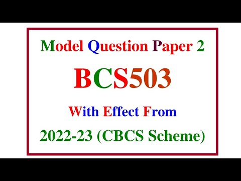 BCS503 model question paper 2 solution || TOC Passing Package