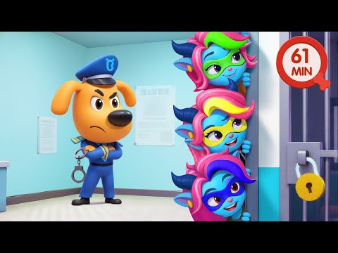 The Team Trick | Police Chase Thief | Safety Rules | Cartoon | Sheriff Labrador