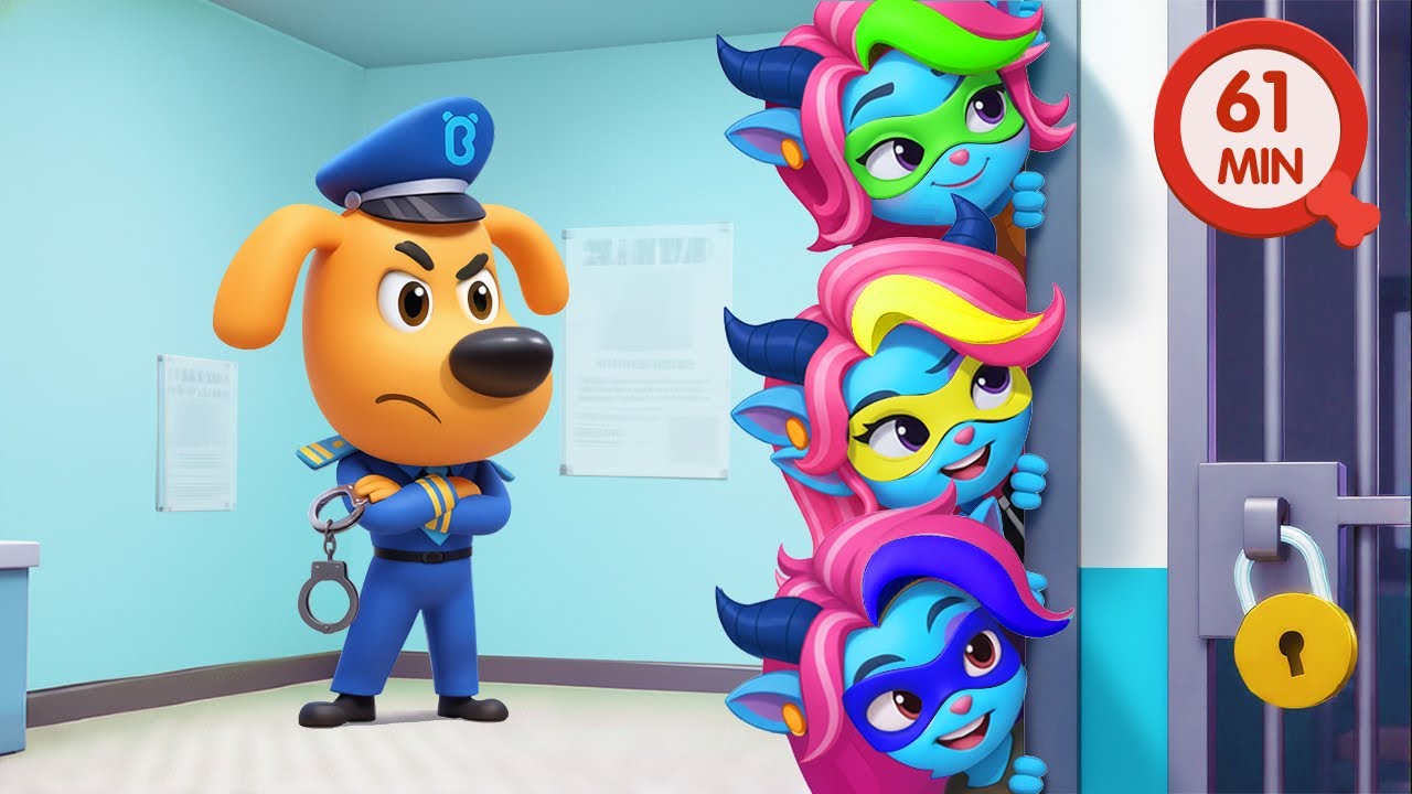 Epic Police Chase! 🐶 Sheriff Labrador and the Team Catch the Thief | Safety Tips & Fun Cartoon
