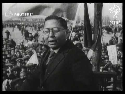 CHINA: Hankow citizens welcome the 'Red' army (1927)