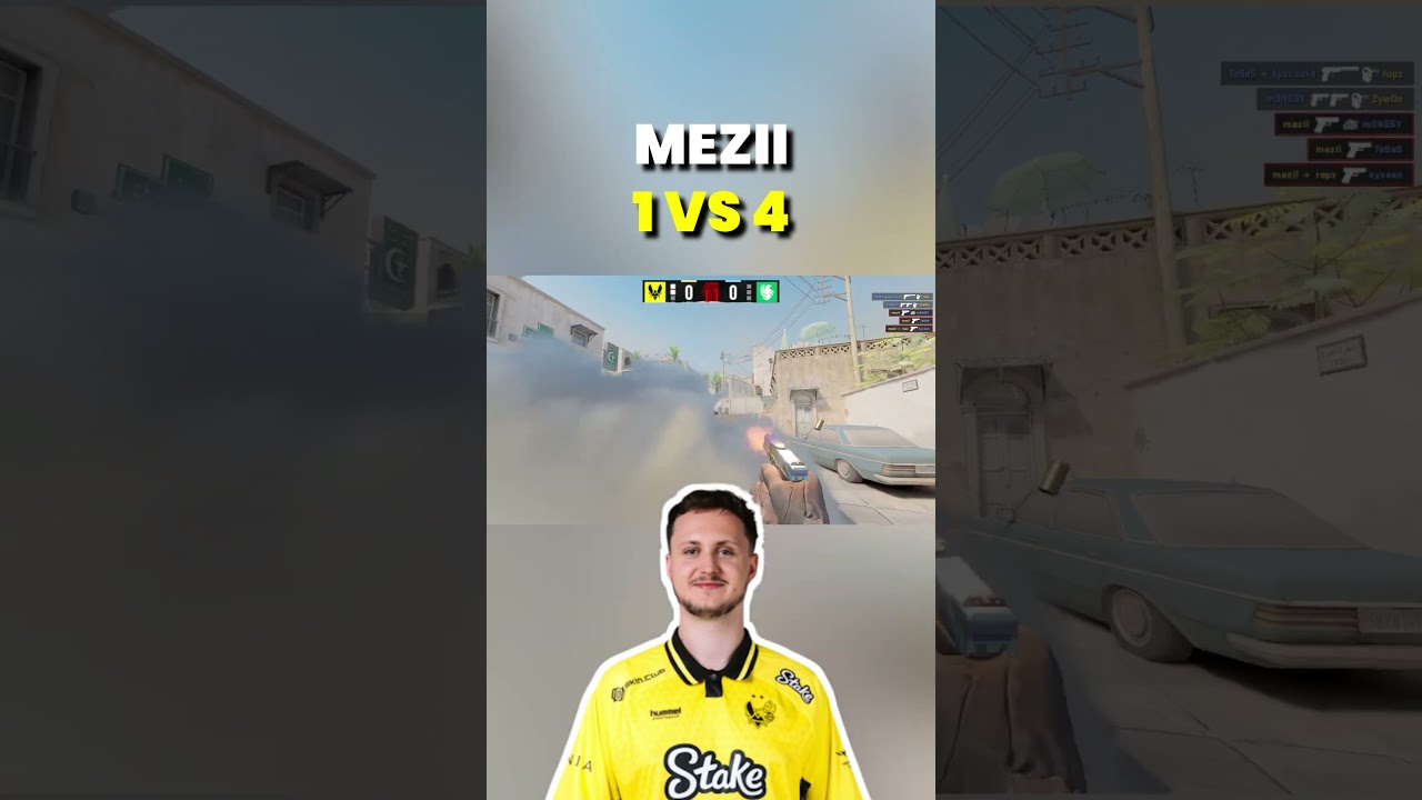 MEZII 1 VS 4 #memes #cs2 #gaming #funny