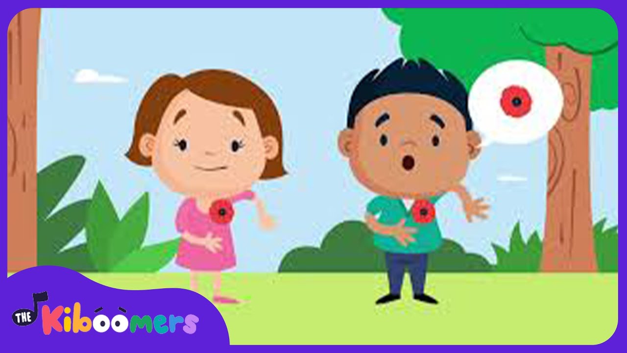 Memorial Day Poppy Song for Veterans 🇺🇸 | Kids' Preschool Song & Nursery Rhyme