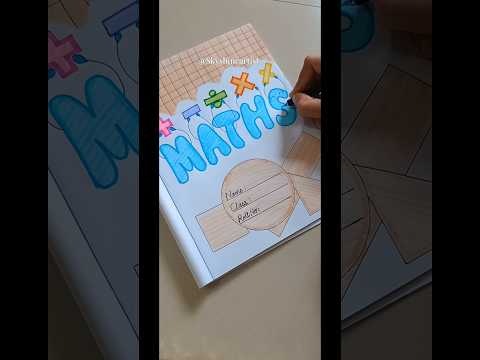 "Maths ➕➖✖️➗💯: Front Page Design for School Project"#shorts