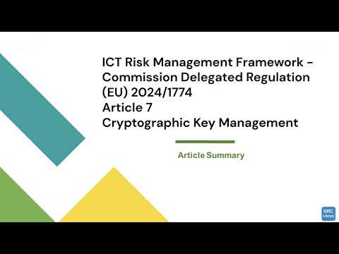 (EU) 2024/1774 Article 7 Cryptographic Key Management