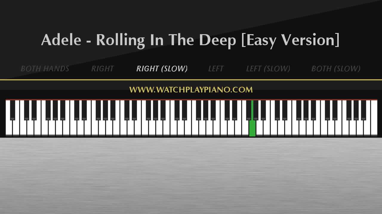 Adele - Rolling In The Deep Easy Piano Tutorial 🎹